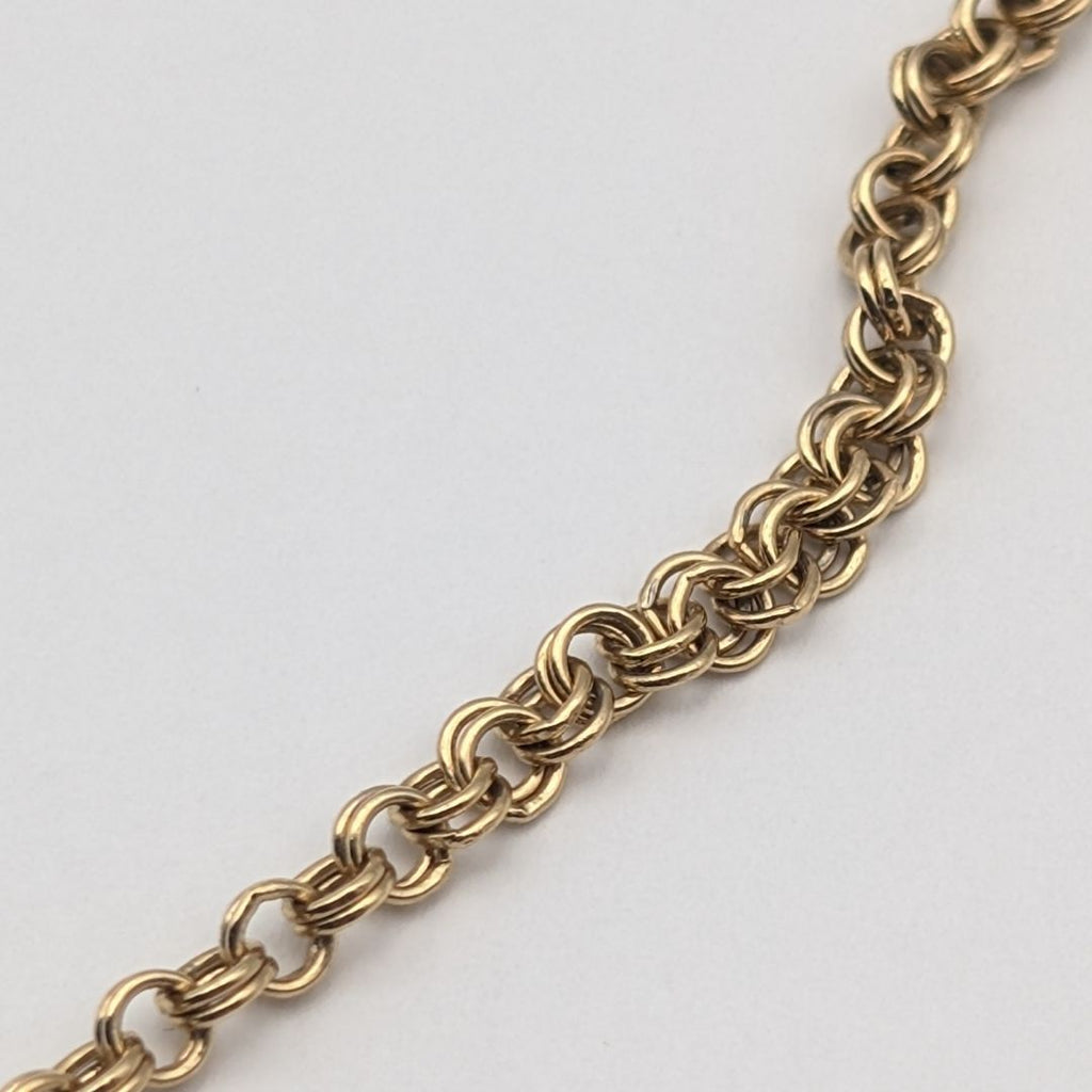 Chanel CC Logo Rhinestone Gold Necklace — view 3