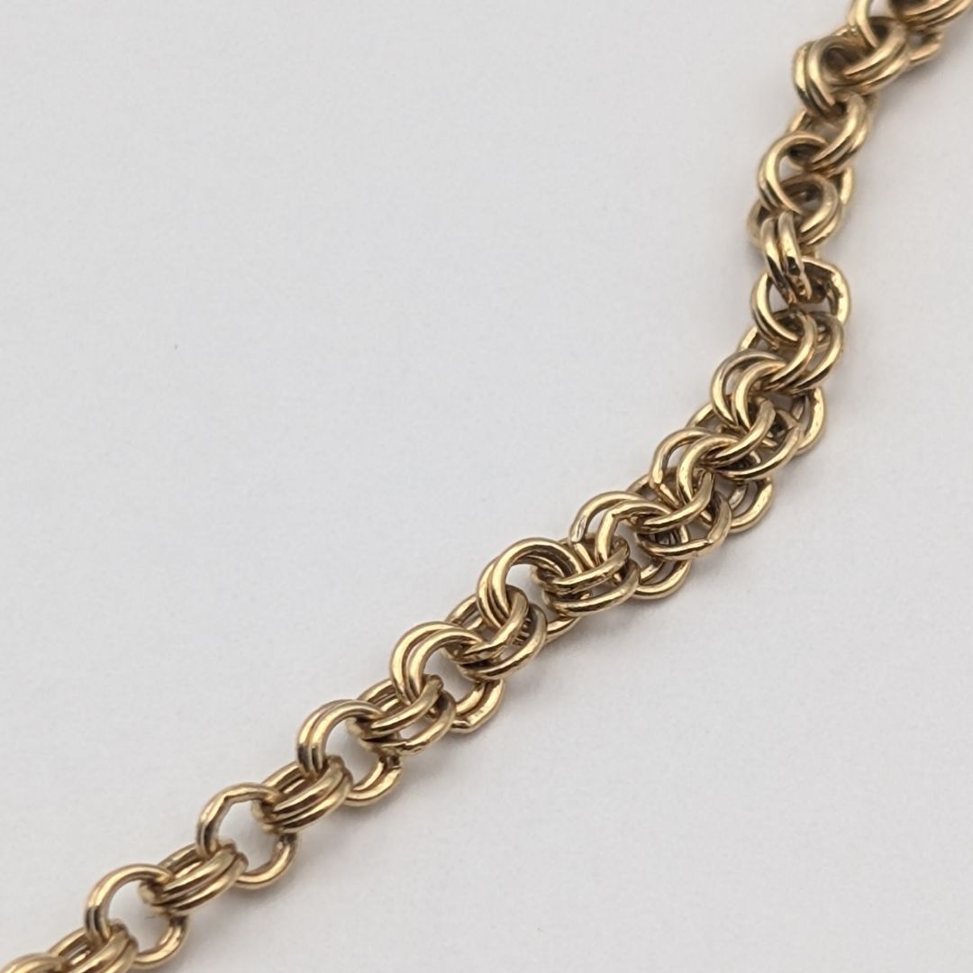 Chanel CC Logo Rhinestone Gold Necklace — view 3