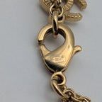 Chanel CC Logo Rhinestone Gold Necklace — view 5
