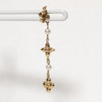 Louis Vuitton Pandant a Gold Faux Pearl Earrings Single — view 2