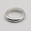 Chanel Ring Silver Logo Simple