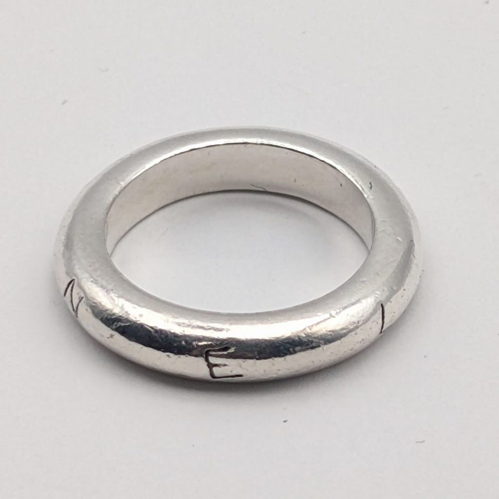 Chanel Ring Silver Logo Simple — view 2