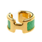 Hermes Leather Olympe Earrings — view 2