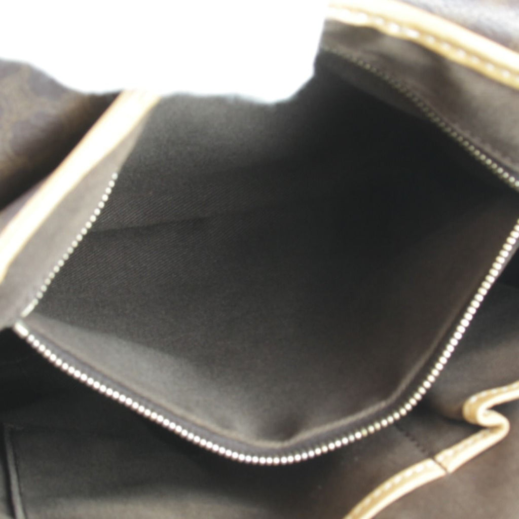 Celine Macadam Pattern Pocket Shoulder Bag Leather Brown — view 8