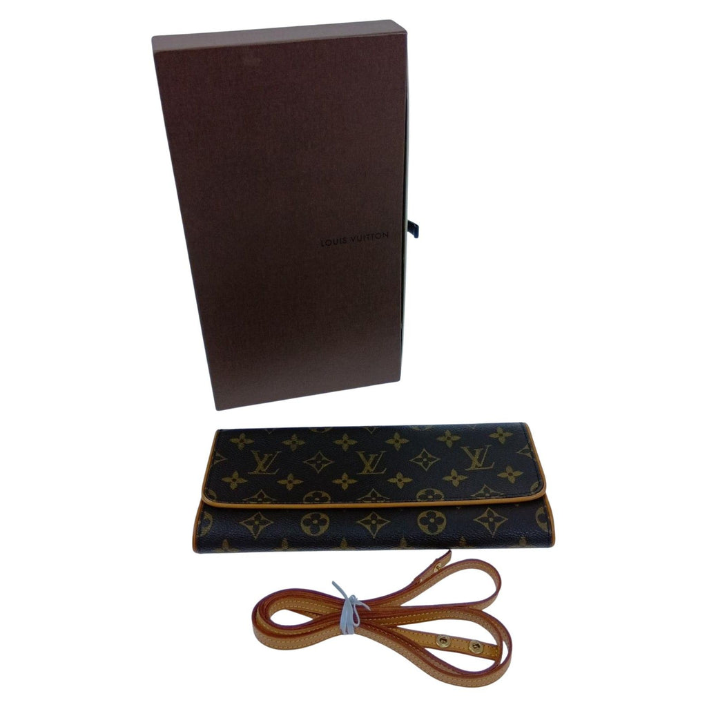 Louis Vuitton Monogram Pochette Twin GM Brown Shoulder Bag