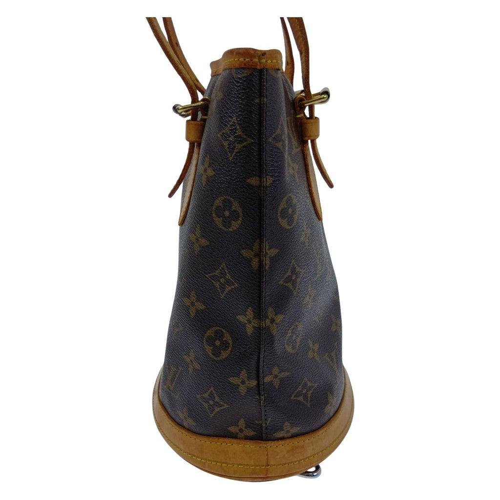 Louis Vuitton Monogram Petite Bucket Brown Handbag — view 4
