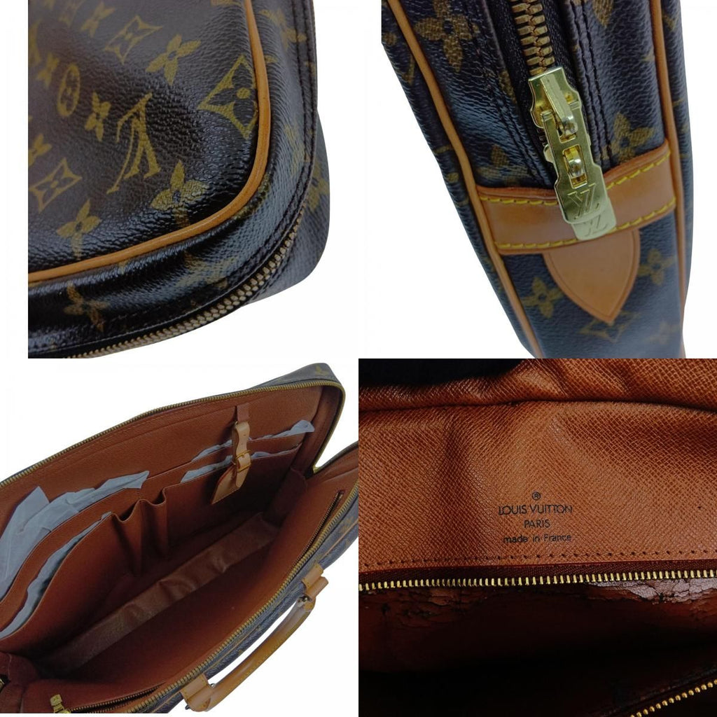 Louis Vuitton Monogram Porte Documents Voyage Business Bag Brown — view 9