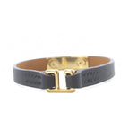 Hermes Mini Rival Leather Bracelet Black — view 3