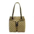 Gucci Tote GG Canvas Shoulder Bag Beige
