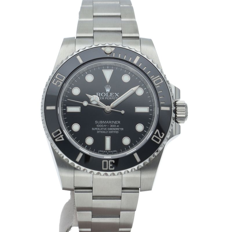Rolex Submariner Watch Mirror Buckle SS Black — view 2