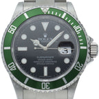Rolex Submariner Date Green Roulette SS Watch Black