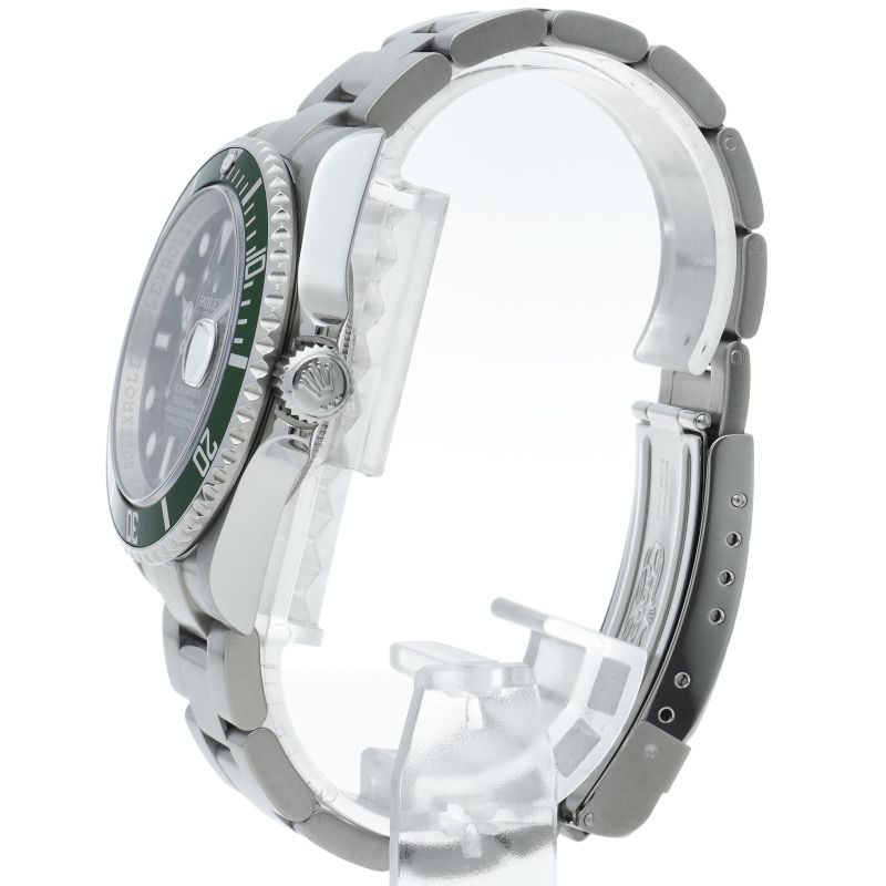 Rolex Submariner Date Green Roulette SS Watch Black — view 3