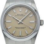 Rolex Oyster Perpetual 34 Watch Beige Box SS Not Yet