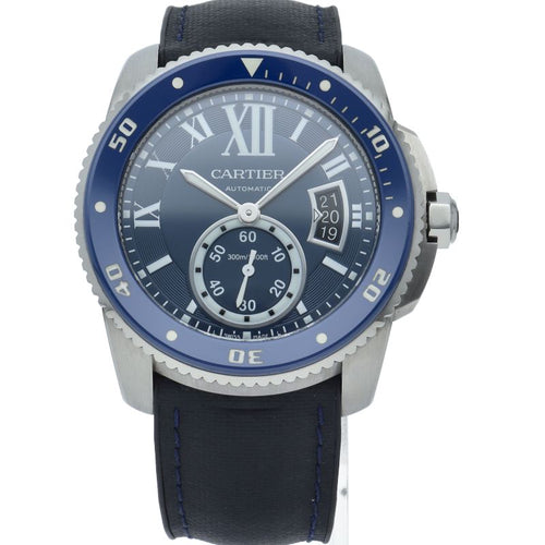 Cartier Caliber de Diver Watch SS Lava Blue Polished — view 2