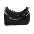 Prada Micro Tessuto 2-Way Shoulder Bag Black