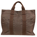 Hermes Tote MM Her Line Canvas Brown
