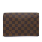 Louis Vuitton Shoulder Bag Portefeuille Vavin Brown Black Damier Ebene Canvas — view 2