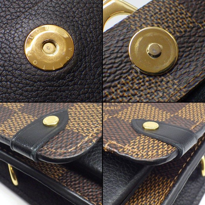 Louis Vuitton Shoulder Bag Portefeuille Vavin Brown Black Damier Ebene Canvas — view 7