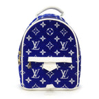 Louis Vuitton Backpack Palm Springs Mini Blue Monogram Jacquard Leather
