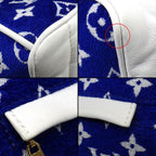 Louis Vuitton Backpack Palm Springs Mini Blue Monogram Jacquard Leather — view 9