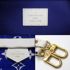 Louis Vuitton Backpack Palm Springs Mini Blue Monogram Jacquard Leather — view 7