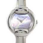 Gucci Watch Bangle Round Pink Shell Dial SS Quartz Analog