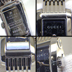 Gucci Watch Metro Rectangular GG Pattern Black Dial SS Quartz Analog — view 7