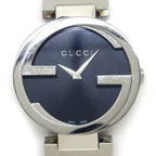 Gucci Watch Interlocking 133.3 GG Sunray Black Dial SS Quartz Analog