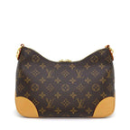Louis Vuitton Shoulder Bag Boulogne PM Brown Natural Monogram Canvas Leather — view 2