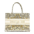 Dior Tote Book White Around the World Embroidery