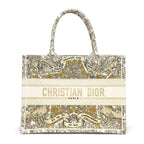Dior Tote Book White Around the World Embroidery