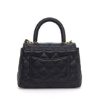 Chanel Shoulder Bag Quilted Coco Handle Extra Mini Top Black Caviar Leather — view 2