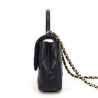 Chanel Shoulder Bag Quilted Coco Handle Extra Mini Top Black Caviar Leather — view 3