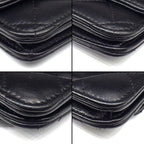 Chanel Shoulder Bag Quilted Classic Chain Wallet Black Bordeaux Lambskin — view 8