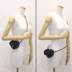 Chanel Shoulder Bag Quilted Heart Chain Onwards Black Bordeaux Lambskin — view 9