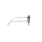 Chanel CC Logo Round Shape Mirror Sunglasses Silver Gray Eyewear — view 5