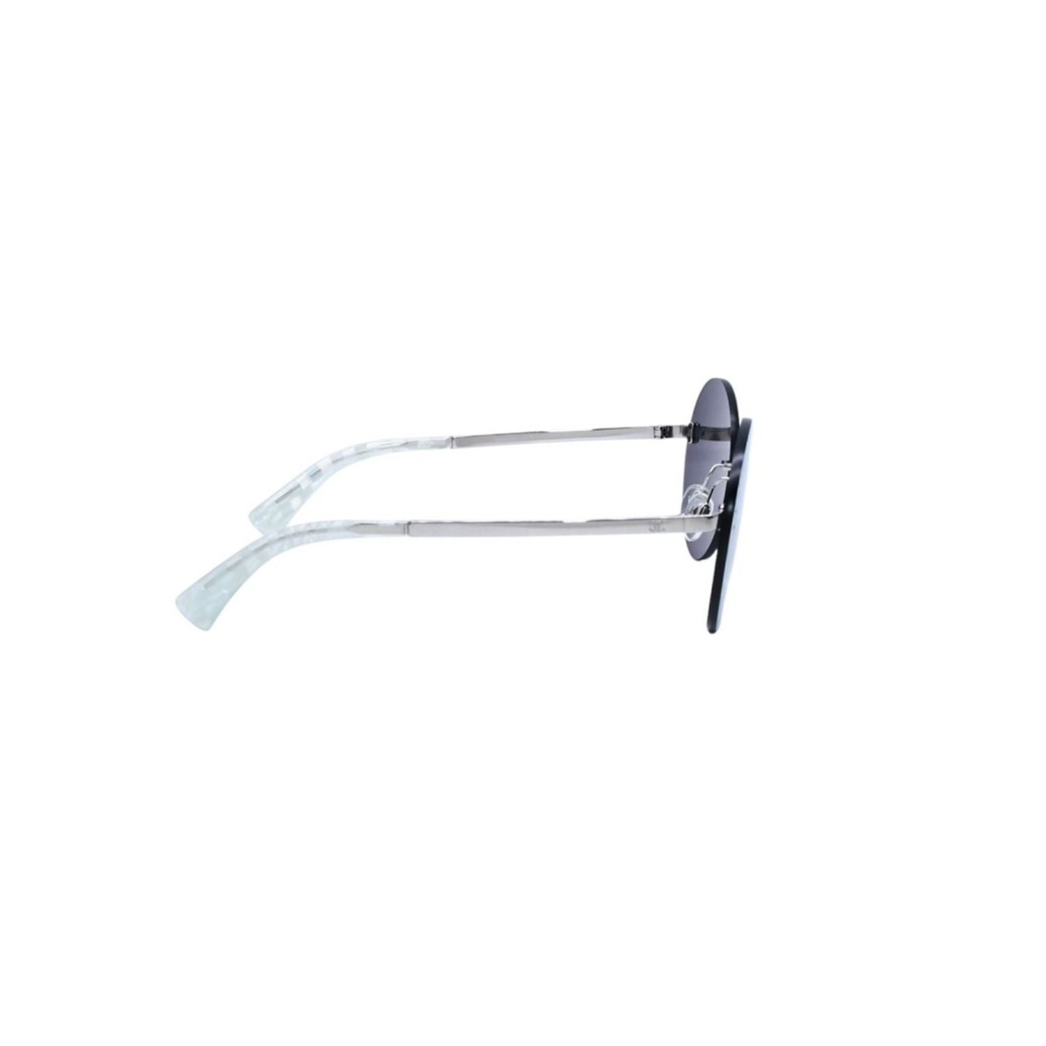 Chanel CC Logo Round Shape Mirror Sunglasses Silver Gray Eyewear — view 5