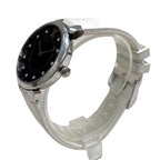 Louis Vuitton Tambour Slim Watch SS Rubber Quartz Black Dial — view 2
