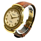 Rolex Cellini Watch 18k Leather Quartz Beige Dial — view 2