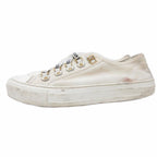 Dior Walk'n' Sneakers Low Cut Shoes Logo Lace Up Canvas 39 White — view 2