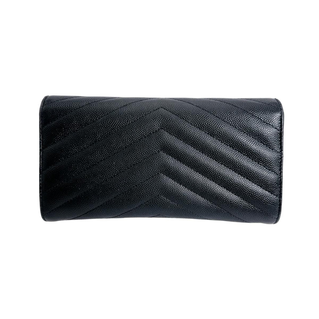 Saint Laurent Cassandra Wallet Button Type Black — view 2