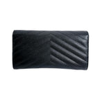 Saint Laurent Cassandra Wallet Button Type Black — view 2