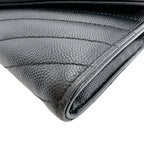 Saint Laurent Cassandra Wallet Button Type Black — view 6