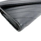 Saint Laurent Cassandra Wallet Button Type Black — view 5