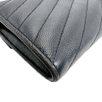 Saint Laurent Cassandra Wallet Button Type Black — view 7