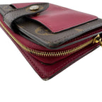 Louis Vuitton Compact Wallet Portefeuille Juliette Monogram Leather Bifold Brown — view 3