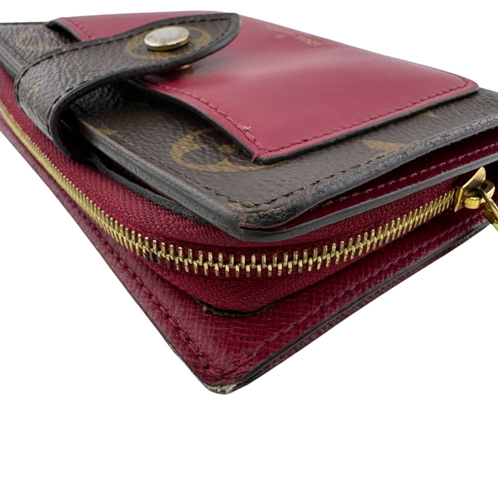Louis Vuitton Compact Wallet Portefeuille Juliette Monogram Leather Bifold Brown — view 3