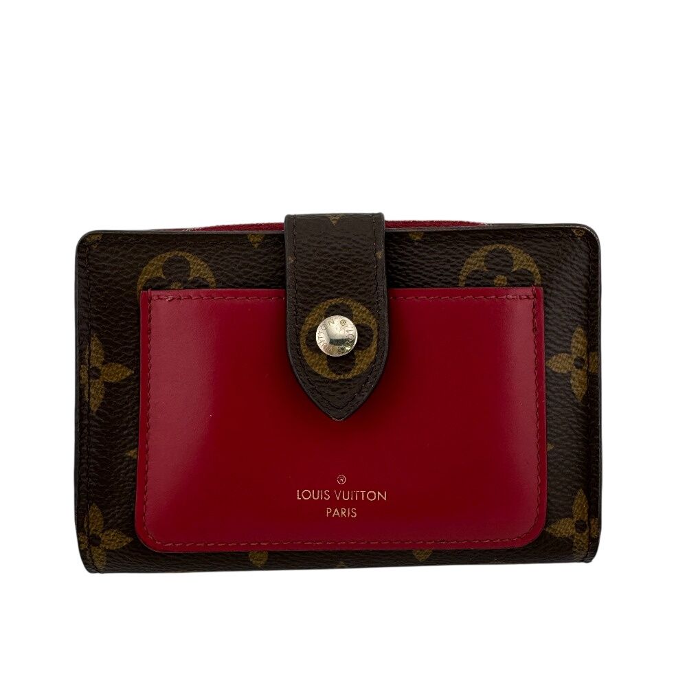 Louis Vuitton Compact Wallet Portefeuille Juliette Monogram Leather Bifold Brown