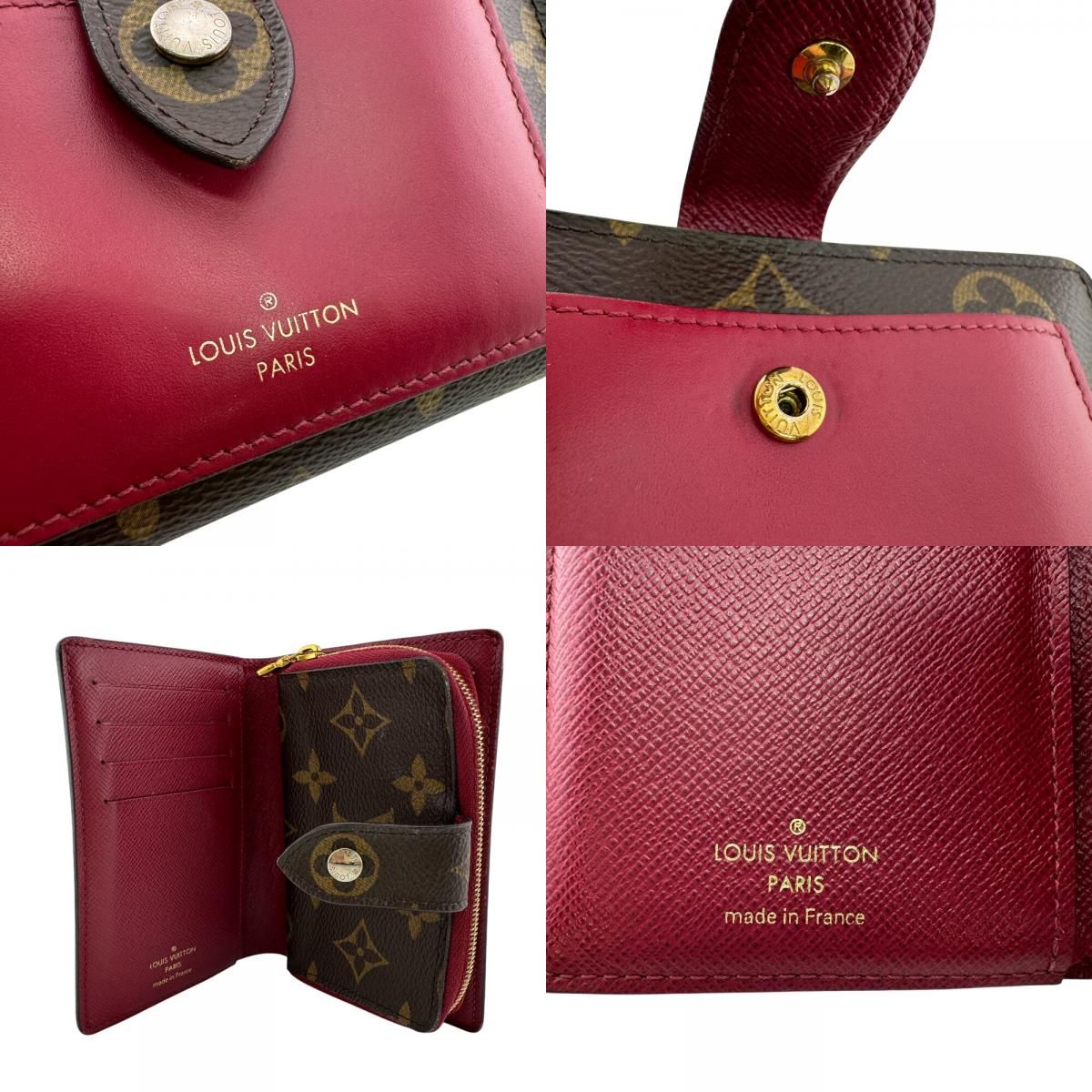 Louis Vuitton Compact Wallet Portefeuille Juliette Monogram Leather Bifold Brown — view 7