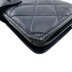 Chanel Quilted Caviar Leather Bifold Wallet Navy — view 6